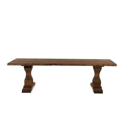 Barbaros Yemek Masası Koyu Ceviz - Doğal Kenarlı - 210x100x75